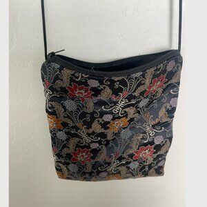 Dragon Tapestry Brocade Sling Crossbody Artsy Art Chic Elegant Classy Purse Bag